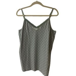 Sundance tank top green and white print sz XL
